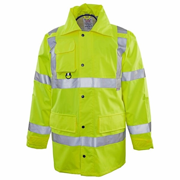 Game Workwear The Hi-Vis Rain Jacket, Yellow, Size Medium 1340